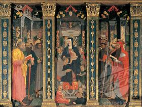 Триптих в церкви Сан Бернардино работы Ф.Бенальо 1462г.