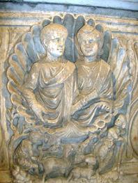 Изображение мужа и жены на саркофаге III века