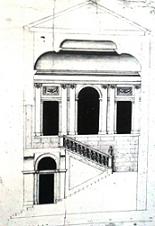 Проект "римской лестницы" во Дворце Джулиари, архитектор И. Пеллегрини