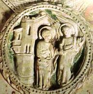 Медальон на статуе XIVв - Св.Пётр убегает из тюрьмы