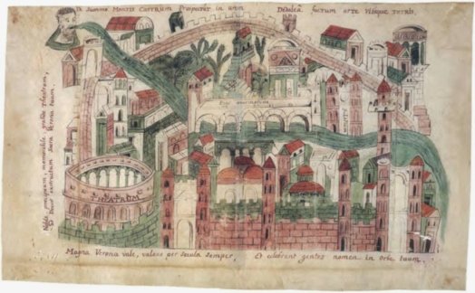 Иконография Ратериана - первая карта Вероны Х века