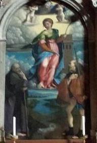 Св. Барбара на алтаре Бомбардиров в церкви Св.Эуфемии в Вероне, автор Ф.Торбидо, 1540 год