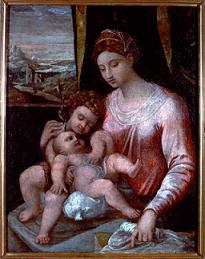 Мадонна с младенцем работы Бернардино Индия