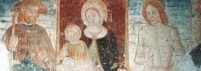 Фрески на стенах церквушки Сан Пьерин  или Сан Пьетро ин Тиллида