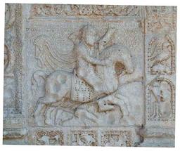 Король Теодорико на барельефах Базилики Св.Зенона в Вероне, Х век