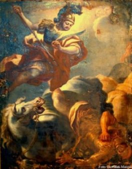 Святой Меркурий убивает Императора Джулиано, неизвестный автор, 17 век