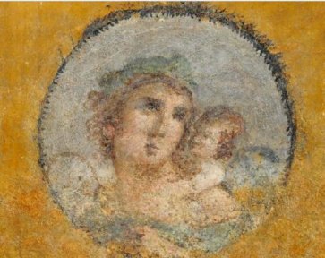 Изображение молодой женщины на фреске 1 века н.э. из Помпей