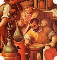 Герцог Франческо 1 Медичи в лаборатории алхимии
