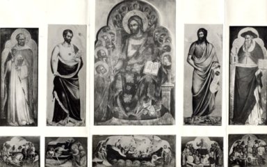 Реконструкция частей Полиптиха Святого Петра работы Лоренцо Венециано