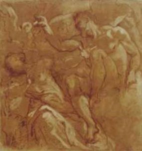 Рисунок Одоардо Перини к полотну Юпитер и Семель, Кастельвеккио, Верона