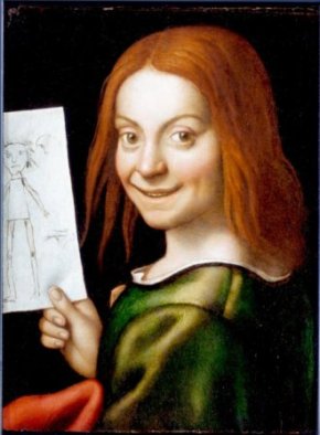 Портрет мальчика с детским рисунком, Джованни Франческо Карото