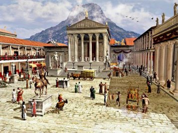 На римском форуме города Помпей кипела жизнь