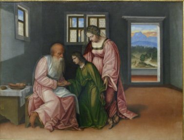 Исаак благословляет Иакова,Джироламо из Тревизо?,Музей Руана, Франция