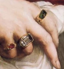 Кольца на руке Папы Джулио 2