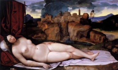 Спящая Венерв, Галерея Боргезе, Рим - на картине также подпись-ребус