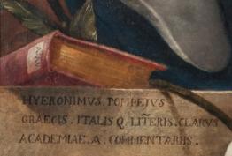 Надпись на Портерете, посвященная Джироламо Помпей