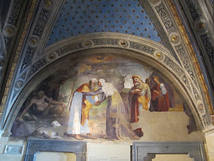 Фреска Беккафуми в Капелле Реликвий в Лазарете Санта Мария делла Скала, Сиена