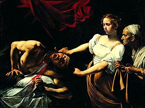 Юдифь отрубает голову Олоферну, 1598-99гг, Караваджо, 