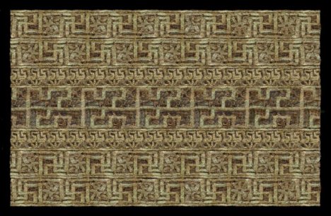 Фрагмент вышивки с геометрическим узором (Дауния, 4 век До н.э.)