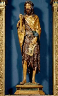 Иоанн Креститель, донателло, 1438, раскрашенное дерево, Санта Мария дей Фрари, Венеция