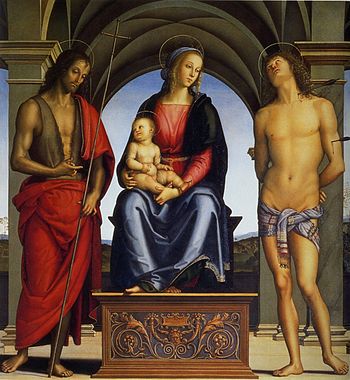 Мадонна со Святыми, 1493 год, Перуджино, Налерея Уффици, Флоренция
