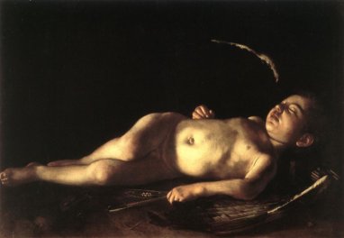 Спящий амур, 1608 год, Караваджо, Галерея Палантина, Флоренция