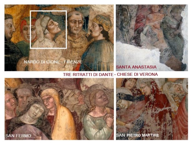 Три портрета Данте в Вероне - сравнение с портретом на фреске во Флоренции
