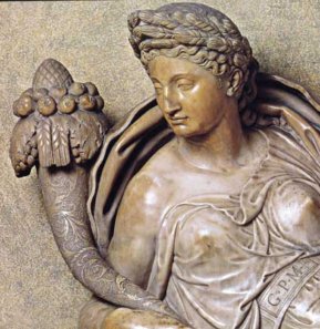 Статуя Плодородия с лицом дочери, Дворец Фарнезе, Рим