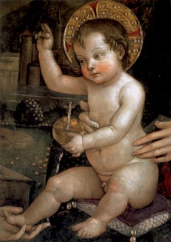 Младенец Иисус делле мани - часть работы Пинтуриккио