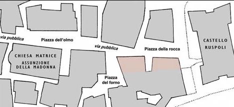 План центра Виньянелло в середине 16 века 