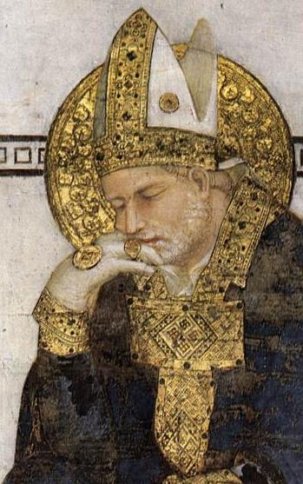Святой Франциск на фреске в Ассизи, Стефано Мартини, 1312-17 Митра на колове